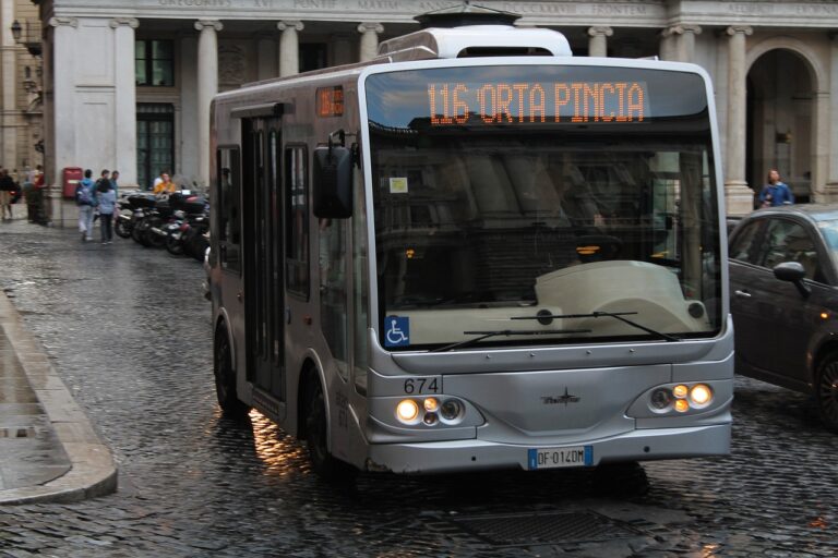 public transport bus in rome